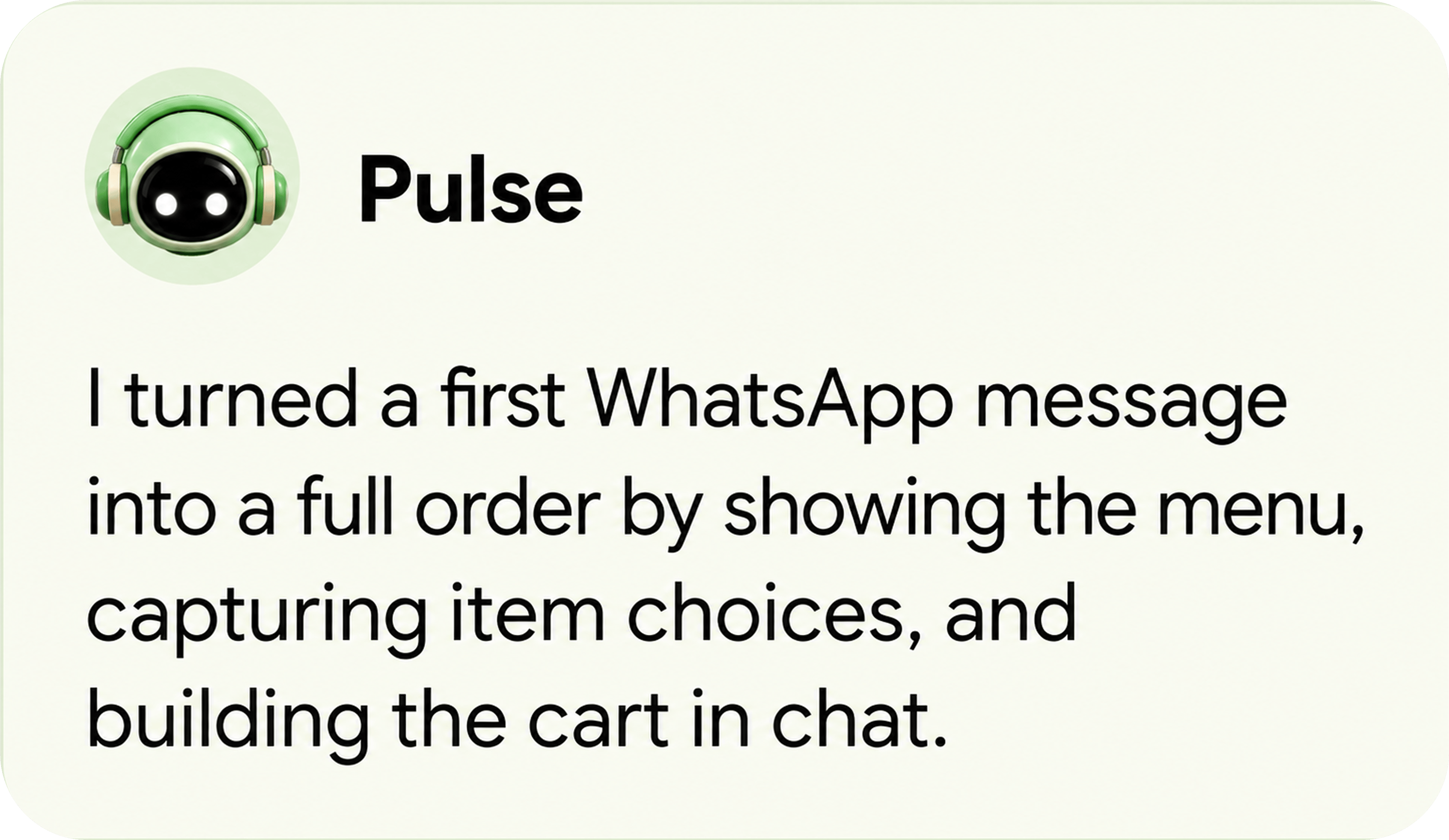 Pulse order confirmation