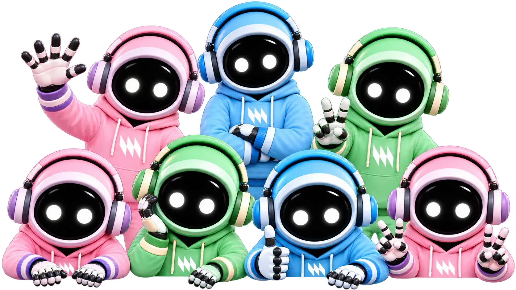 Characters holding the AgentMax tagline