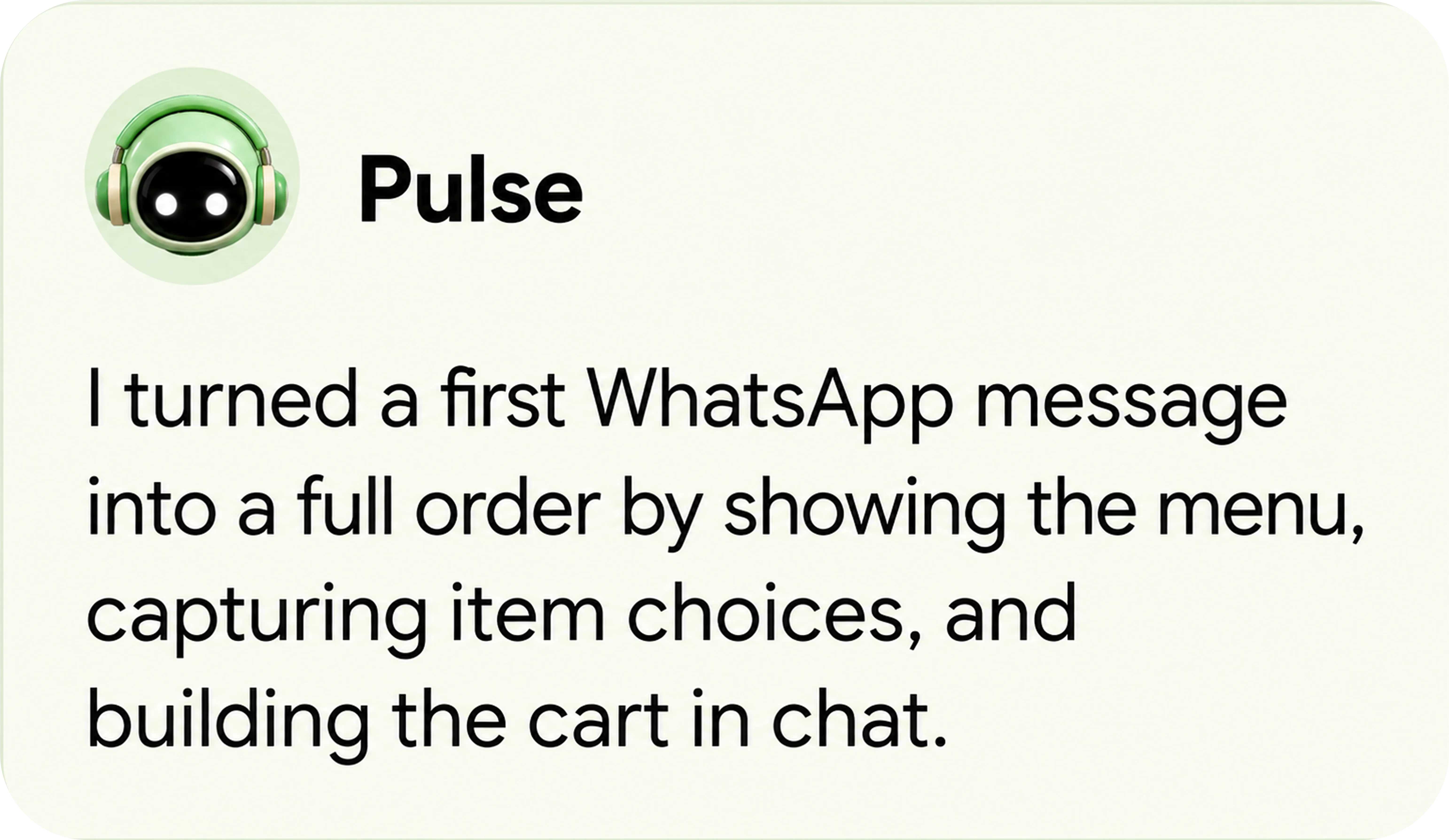Pulse order confirmation